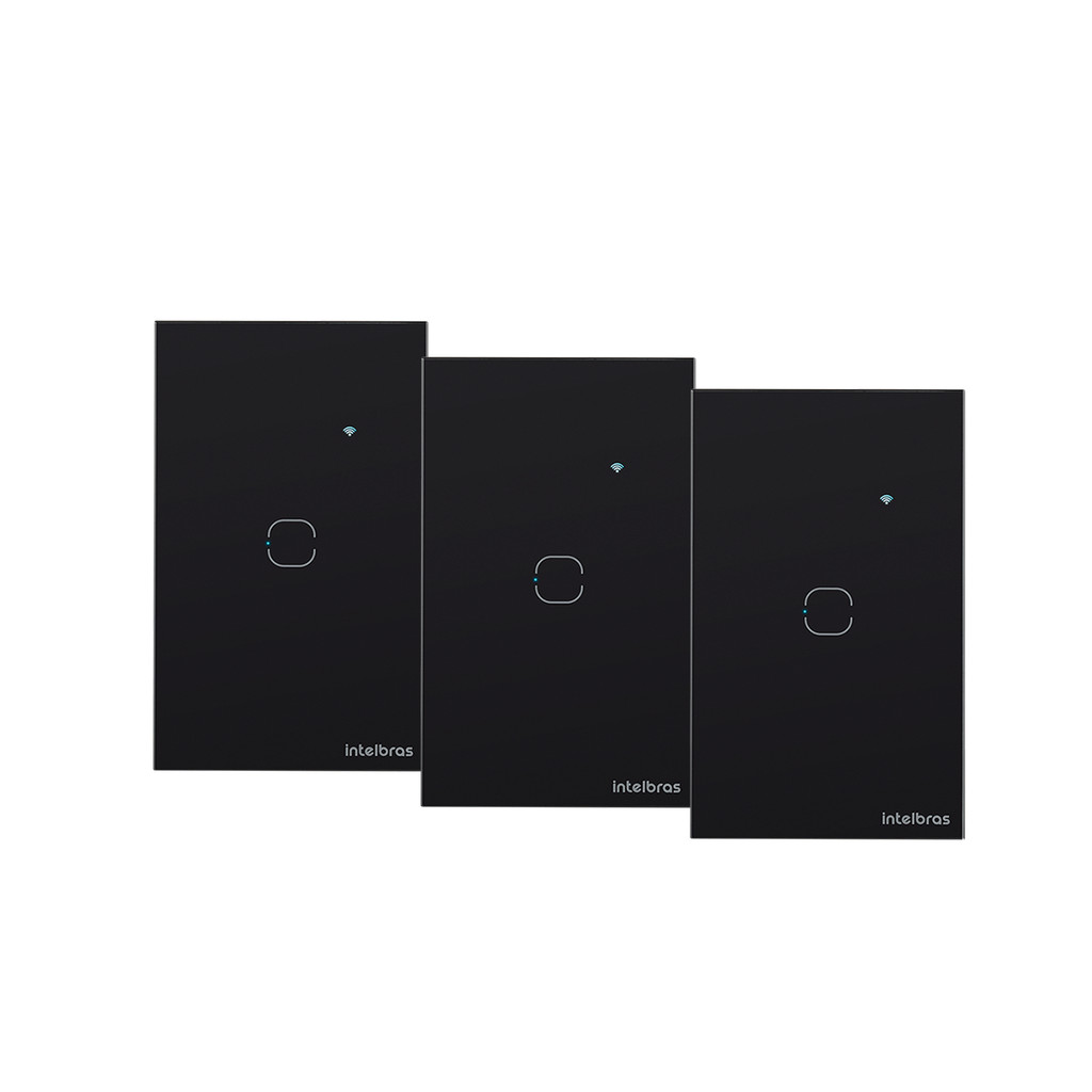 Kit Casa Inteligente Interruptor Touch EWS 1001 Preto Intelbras -3 unidades em Oferta na Shopee