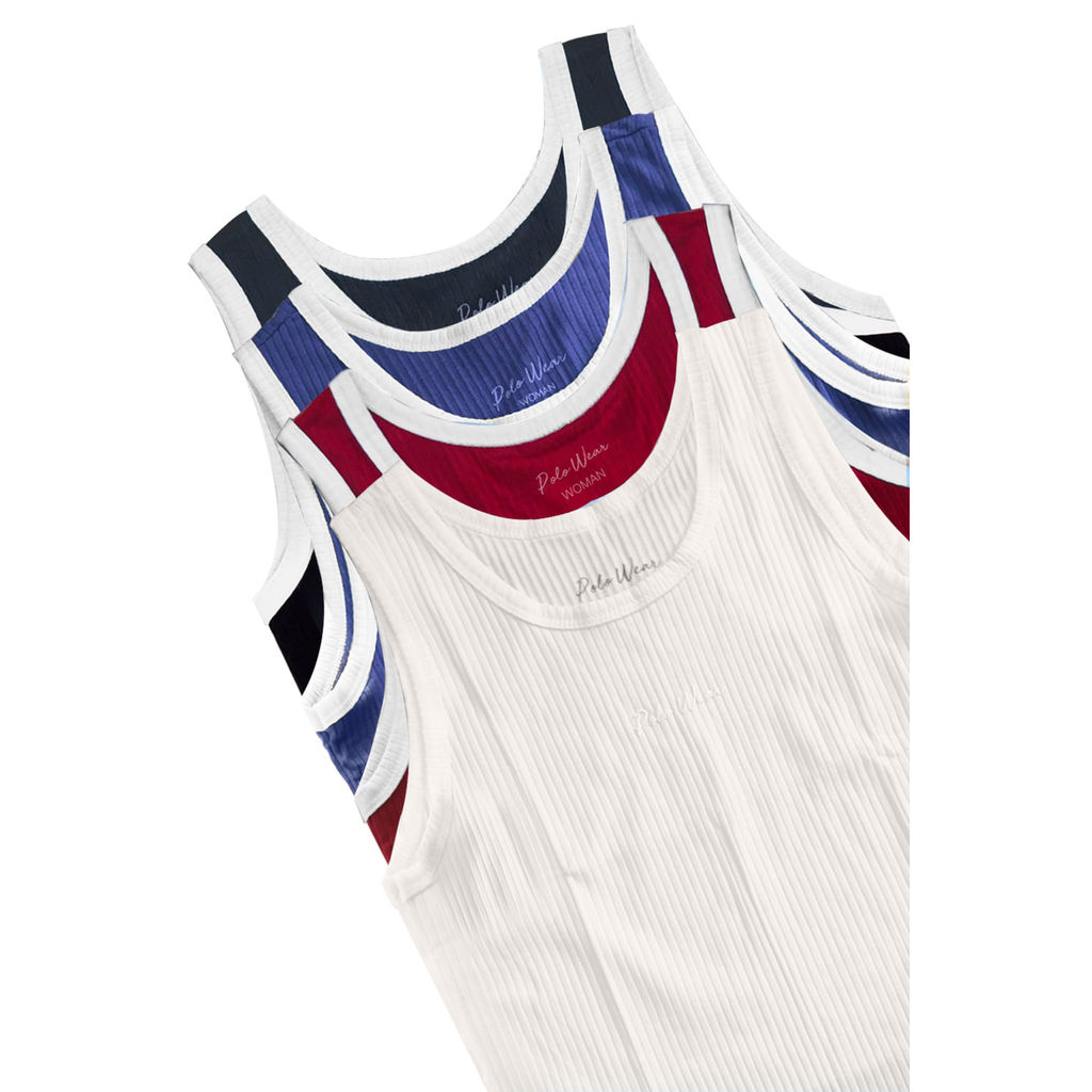 Kit 4 Regatas Femininas Ribana Polo Wear Sortido em Oferta na Shopee