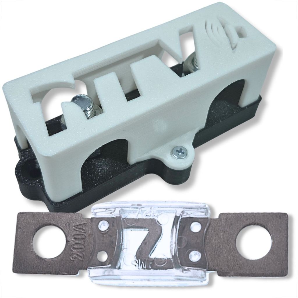 KIT PORTA FUSÍVEL MEGA COM FUSÍVEL 200 AMPERES PARA SOM AUTOMOTIVO BARRAMENTO 3 VIAS