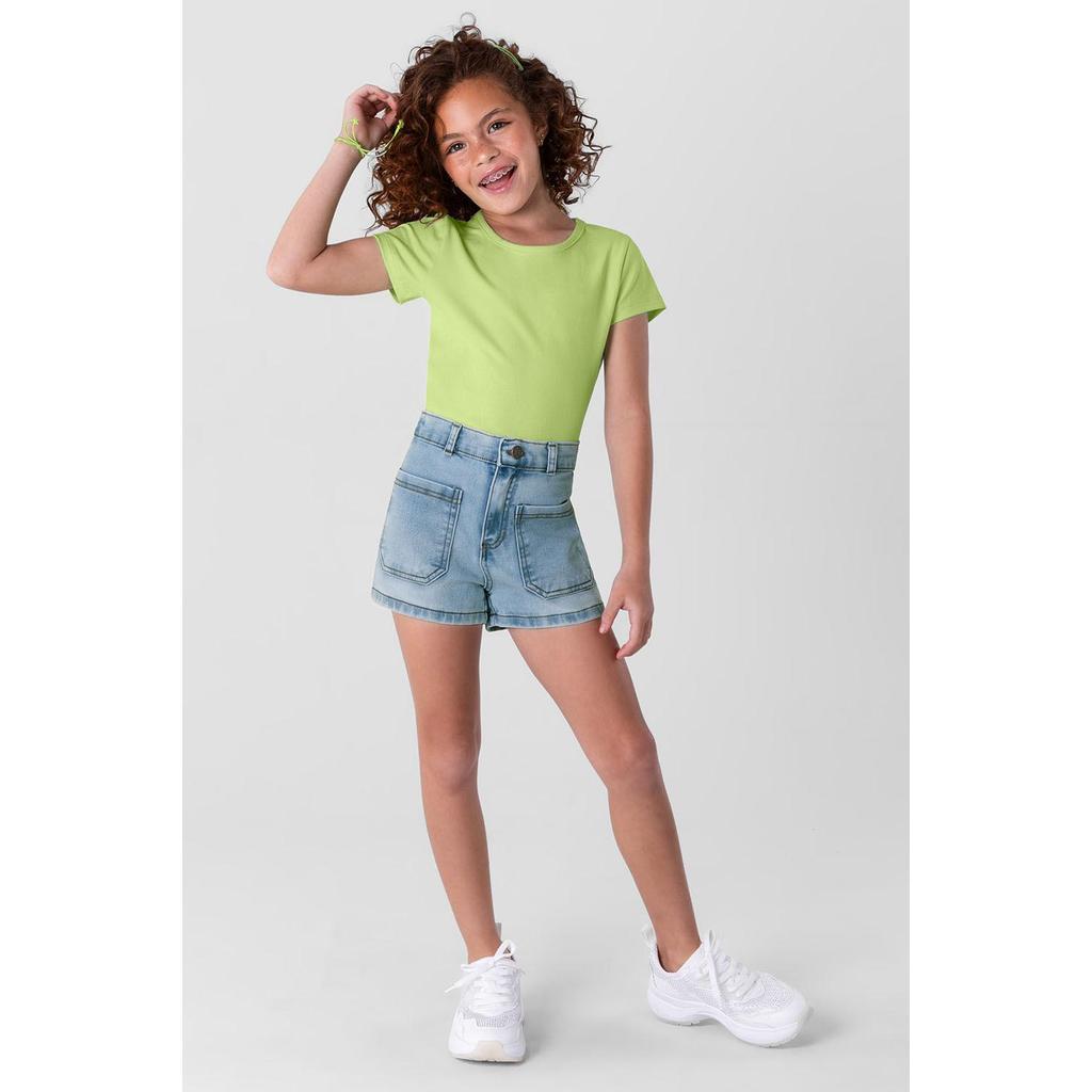 Shorts jeans super comfort infantil menina Brandili
