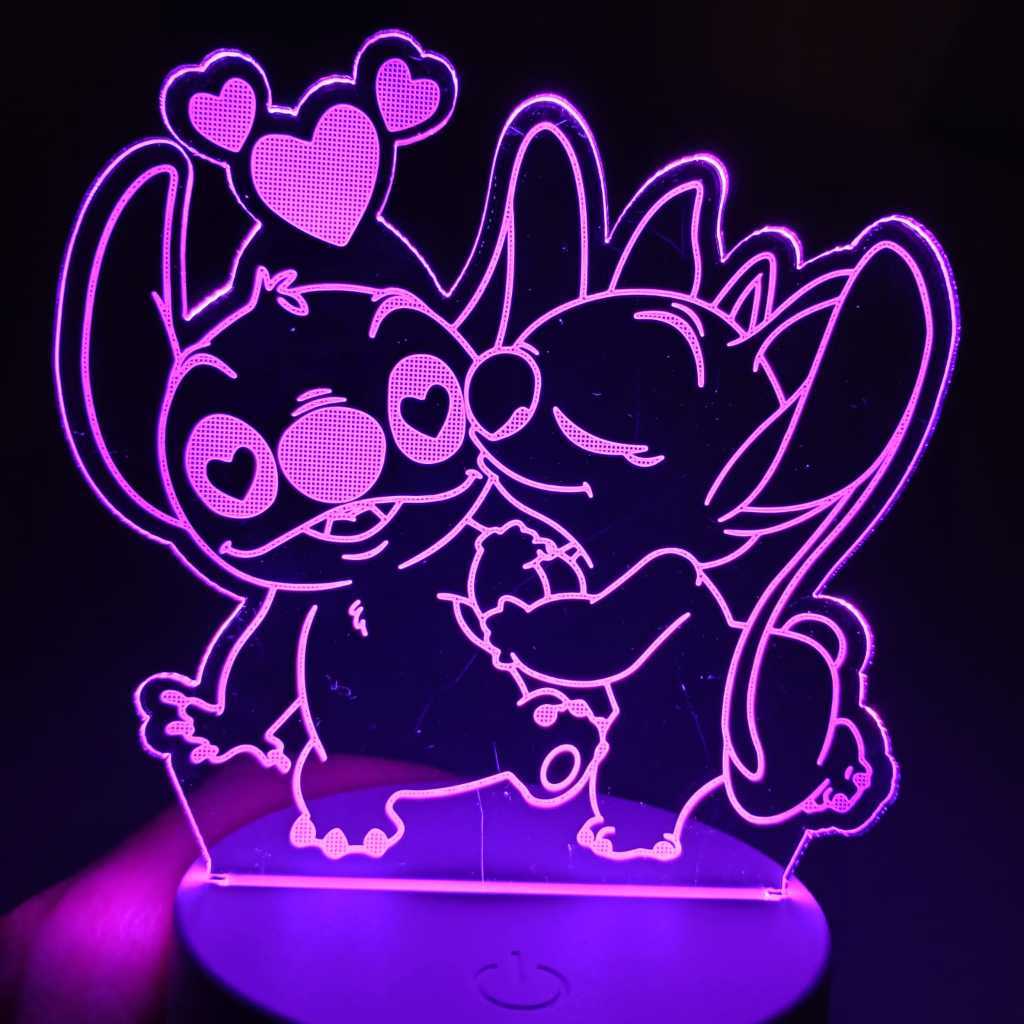 Luminária Stitch e Angel ac0031 em Oferta na Shopee