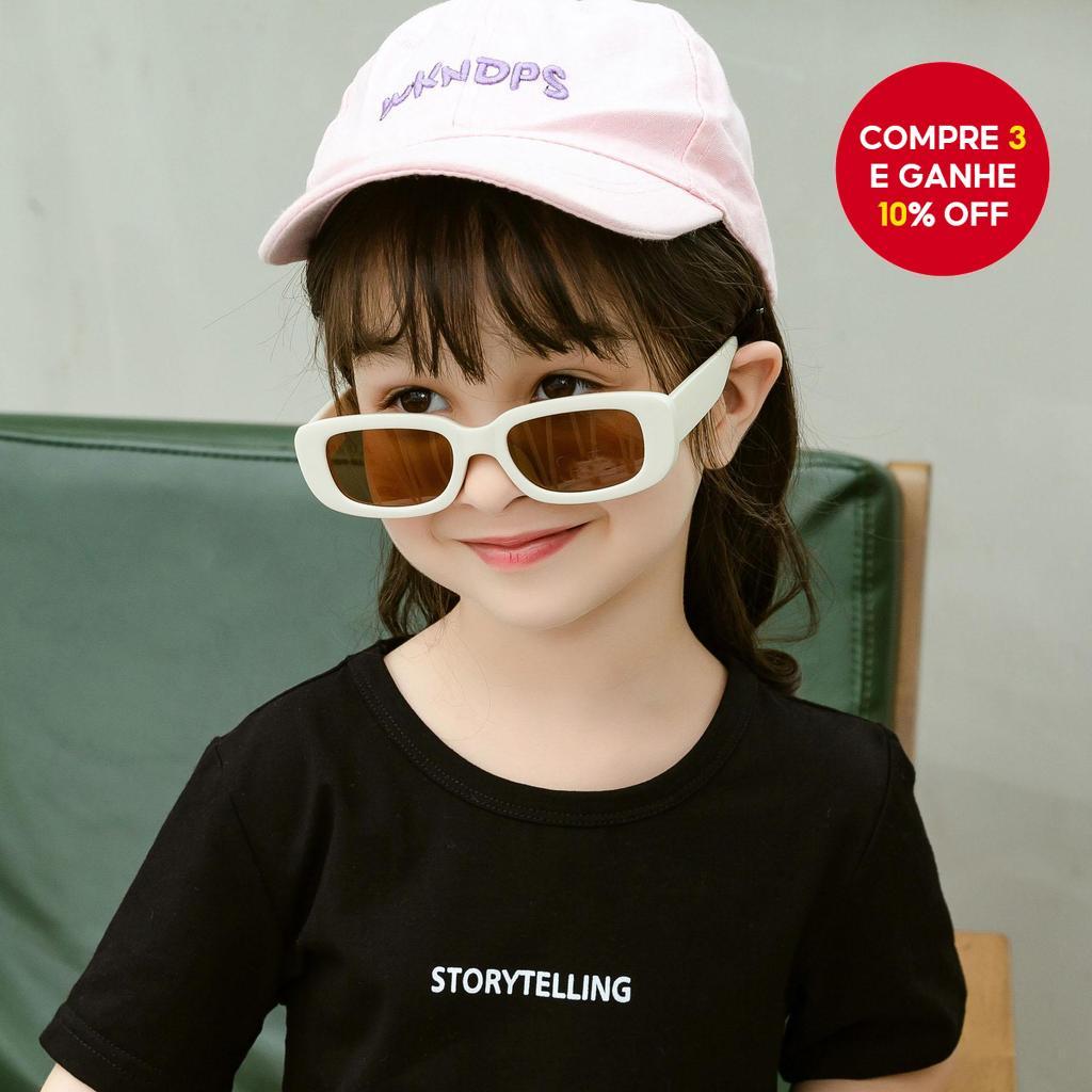 Óculos de sol infantis com armação pequena, proteção UV400, estilo de rua moderno para sessões de fotos. em Oferta na Shopee