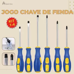Jogo de Chave de Fenda Diversos formatos Alta Durabilidade de Aço com Cabo Resistente