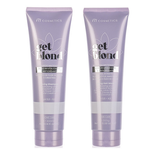 Kit Get Blond Silver Matizador Desamarelador Home Care Fit Cosmetics