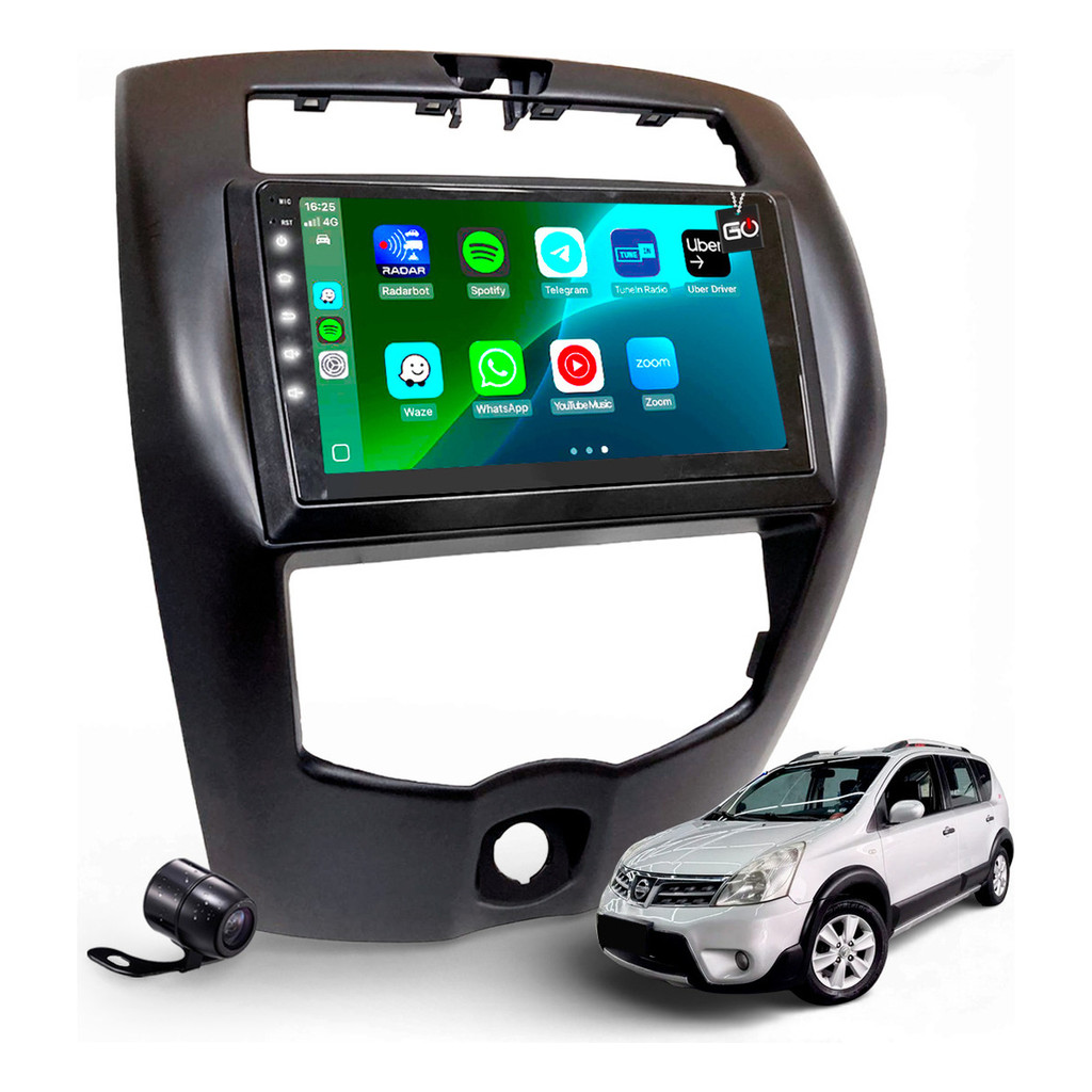 Kit Multimídia Mp10 Carplay Waze Livina 2010-2014 Bluetooth
