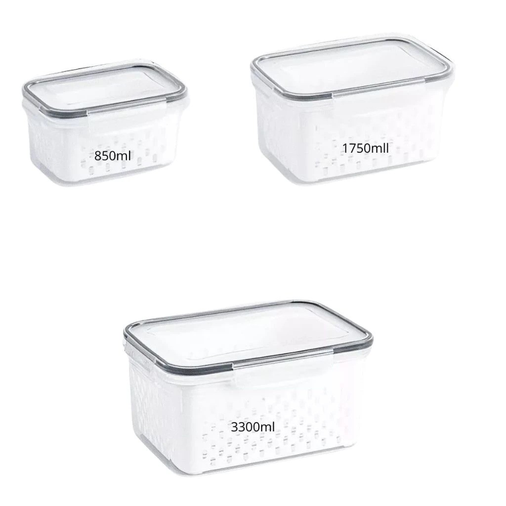 Kit 3 Organizadores Hermeticos de Geladeira e Multiuso em Oferta na Shopee