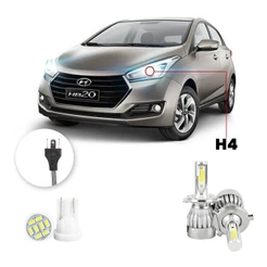Lampadas Led Hyundai Hb20 2016 A 2019 H4 20000lm
