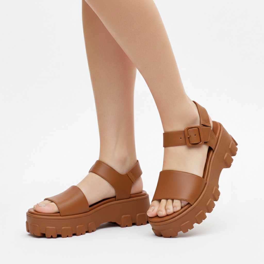 Sandália Salto Alto Meia Pata Tamanco Plataforma Kick Off em Oferta na Shopee