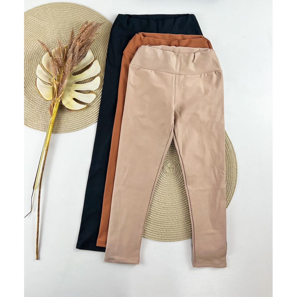 Calça legging BEGE infantil feminina estilo montaria menina tamanhos 4 ao 10 com bolsos atras