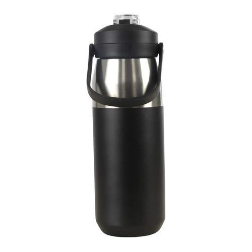 Garrafa Termica Inoxidavel 750ml Design Sofisticado Conservacao Termica Alta Preta