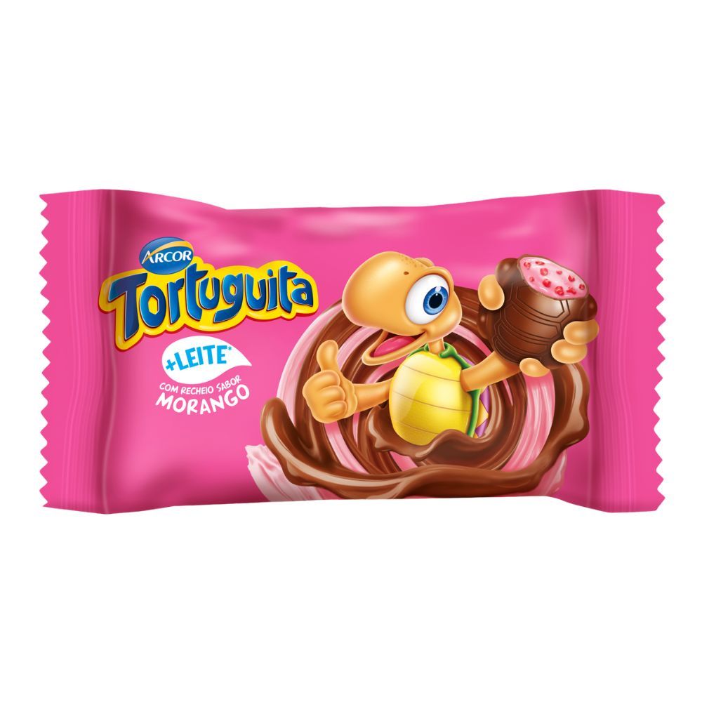 Chocolate Arcor Tortuguita com Recheio Morango 15,5g