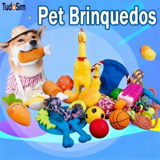 Kit 6/10 Mordedor Pet Brinquedos De Borracha Para Cães Cachorro Com Barulho Ranger os dentes Limpeza da boca em Oferta na Shopee