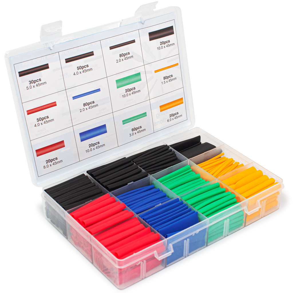 Kit Peças Espaguete Tubo Termo Retrátil Isolante Emendar Isolar Fio Cabos.