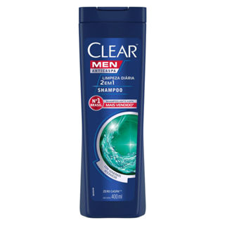 Shampoo Clear Men Anticaspa Limpeza Diária 2 Em 1 400ml em Oferta na Shopee