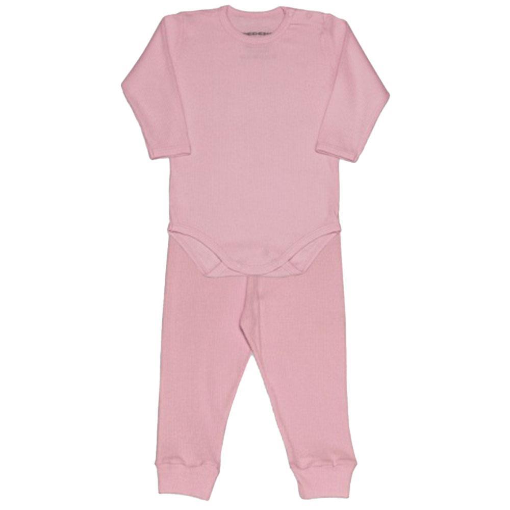 Conjunto Bebê Menina Dedeka Canelado Rosa Retrô - 088038