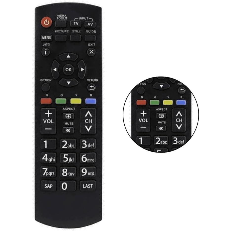 Controle Remoto Tv Panasonic Viera  Le-7024 Fbg - 8045 Tc-40d400b Tc-32d400b  Tnq2b5302 Tc-l32s20b