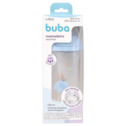 Mamadeira Buba Easy Flow Elefante Azul 330ml