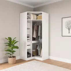 Guarda-Roupa de Canto Sem Pts Closet Kappesberg Adapt Branco 105cm