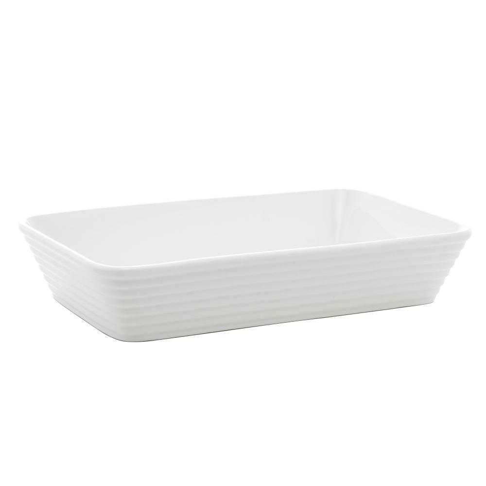 Refratário Lyor Línea de Porcelana Branco 25,5 x 16,5 x 5cm em Oferta na Shopee