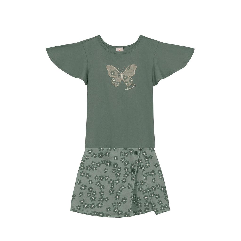 Conjunto infantil menina de borboleta Brandili em Oferta na Shopee