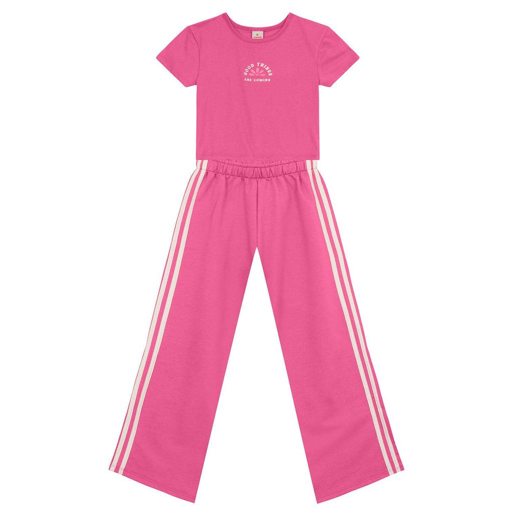 Conjunto infantil menina de flor Brandili em Oferta na Shopee