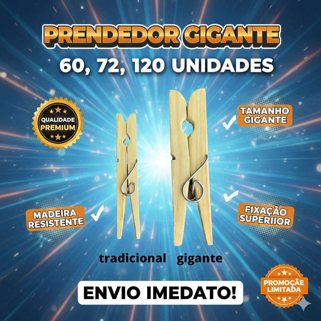 Prendedor de Roupa Gigante Madeira Grampos de Roupa Resistentes em Oferta na Shopee