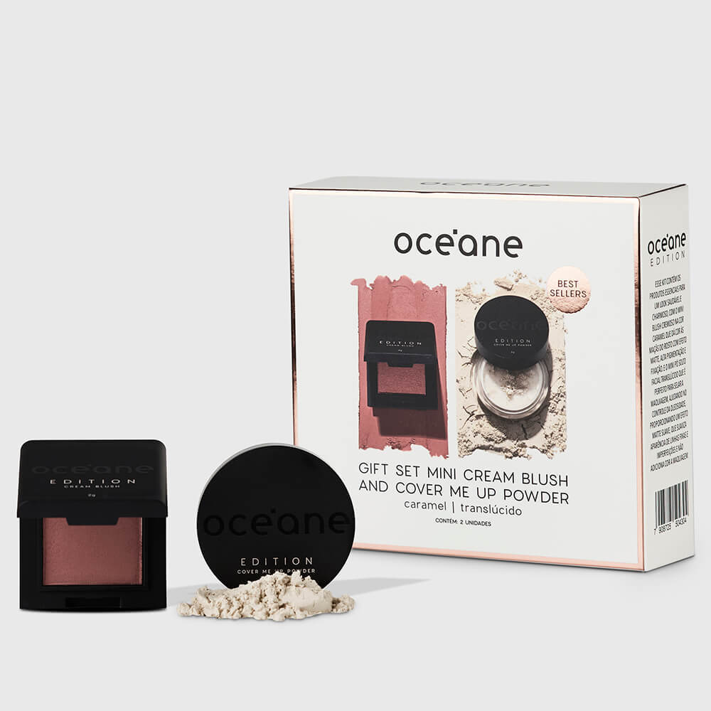 Kit Presente Minis Edition - Blush Cremoso + Pó Solto (2 Produtos) em Oferta na Shopee