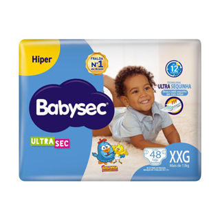 Fralda Babysec Ultrasec Tamanho XXG Pacote Hiper 48 Unidades Descartáveis em Oferta na Shopee