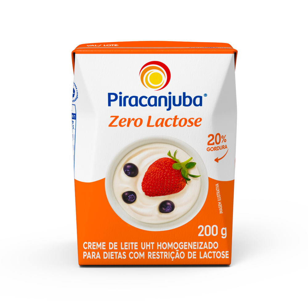 Creme de Leite Piracanjuba Zero Lactose 200g em Oferta na Shopee