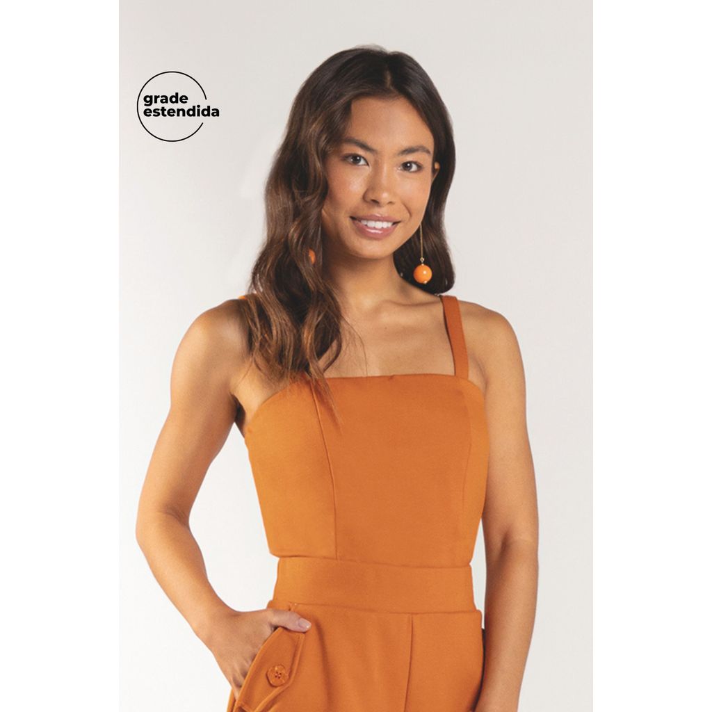 Regata Feminina Social Marialícia Laranja em Oferta na Shopee