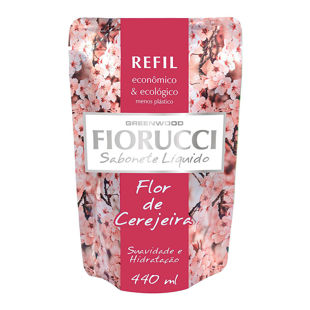 Sabonete Líquido Fiorucci Flor de Cerejeira Refil 440ml em Oferta na Shopee