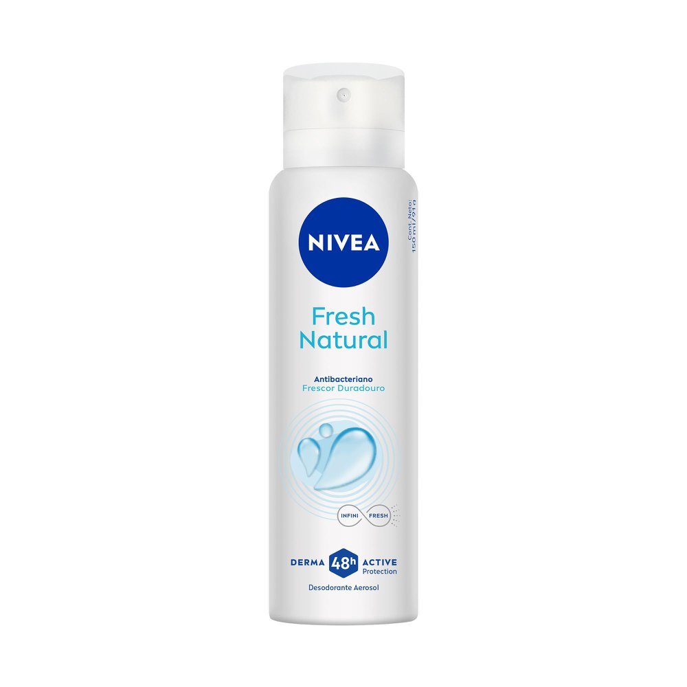 Desodorante Nivea Fresh Natural Aerosol 48h 150ml em Oferta na Shopee