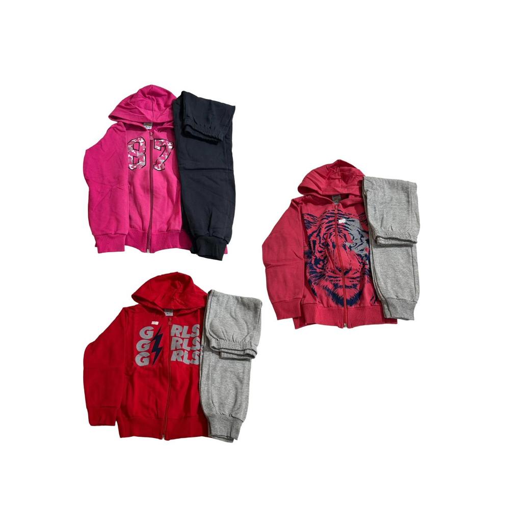 KIT 3 CONJUNTO MOLETOM INVERNO MENINA SORTIDO PARA BEBÊS