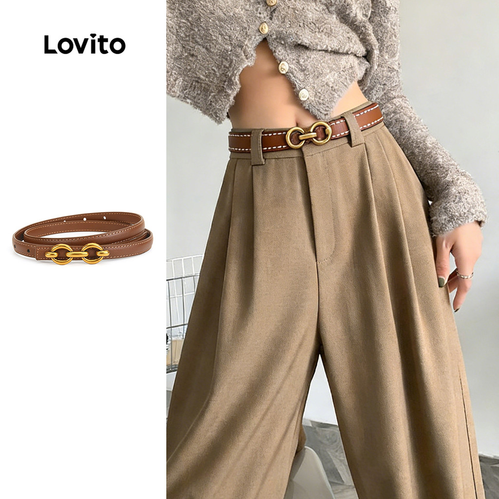 Lovito Cinto Clássico E Versátil Ins Style Para Deslocamentos Diários Com Estilo Casual LFA111098 em Oferta na Shopee