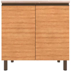 Balcão Bartira Cristal MDP 15mm com 2 Portas e 1 Prateleira