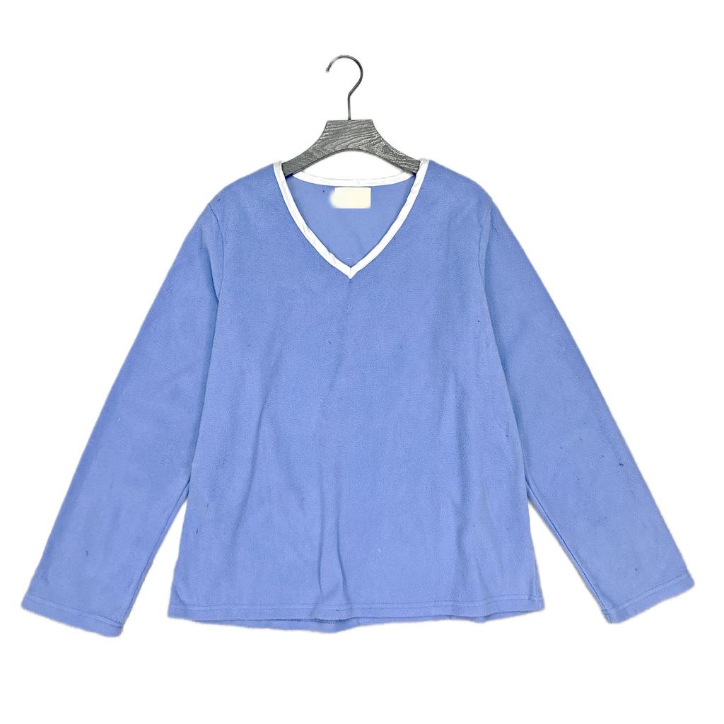 Imagem A2121 comércio exterior novo estilo Polar velo masculino feminino com decote em V solto Loungewear macio e confortável p