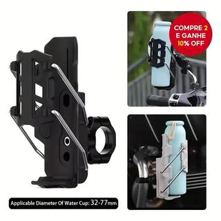 Suporte de garrafa de água para motocicleta com guidão ajustável, suporte de copo durável e universal para bicicleta