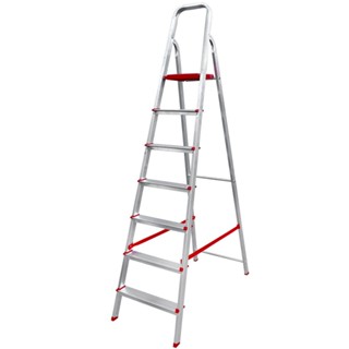 Escada de alumínio 7 degraus residencial ESC0066 Botafogo em Oferta na Shopee