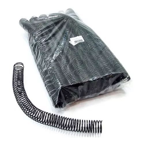 ESPIRAL PARA ENCADERNAÇÃO PRETA 9MM COM 100 UNIDADES