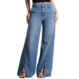 Calça Jeans Sawary Wide Leg - 281633 em Oferta na Shopee