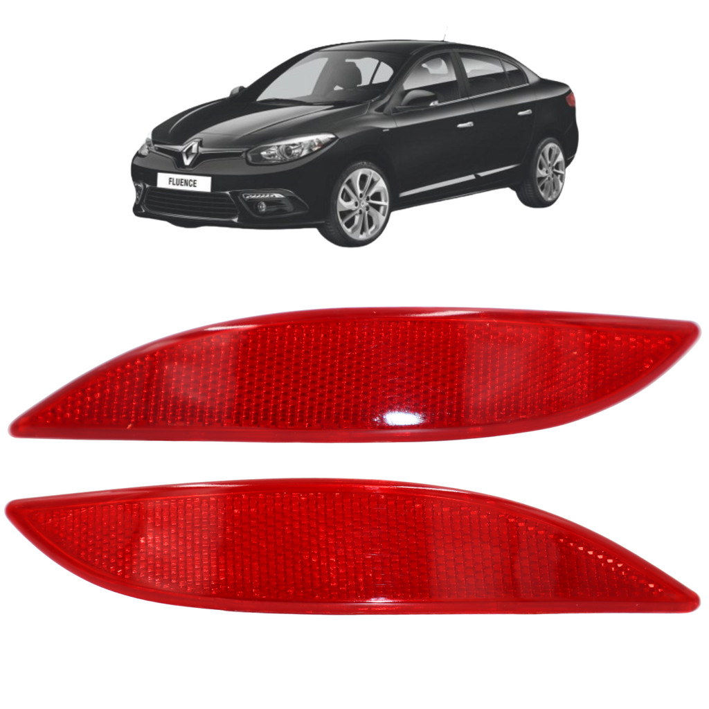 Par Refletor Para Choque Traseiro Renault Fluence 2011 2012 2013 2014 2015 2016 2017
