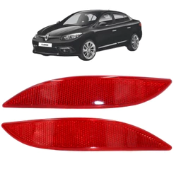 Par Refletor Para Choque Traseiro Renault Fluence 2011 2012 2013 2014 2015 2016 2017