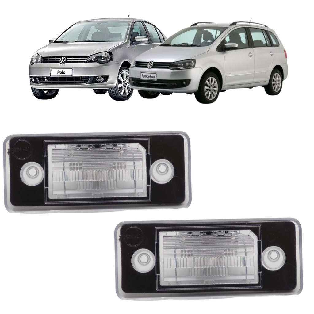 Par De Lanterna Luz De Placa Polo Sedan 2002 Até 2014 Spacefox 2006 Até 2014