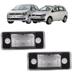 Par De Lanterna Luz De Placa Polo Sedan 2002 Até 2014 Spacefox 2006 Até 2014