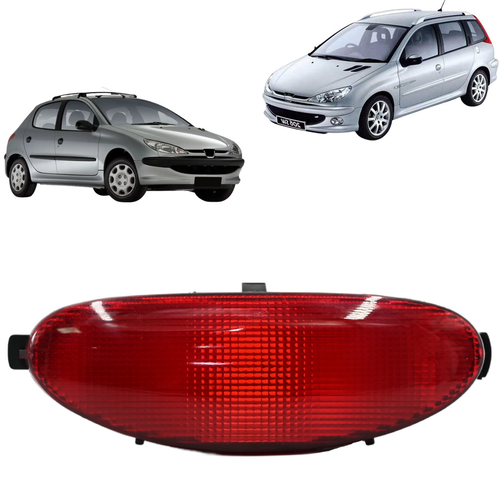 Lanterna Neblina Parachoque Peugeot 206 Peugeot 206 SW Vermelha