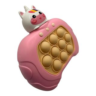 Pop-it Mini Gamer Brinquedo Anti Stress Popit Eletrônico Som Rosa Unicórnio