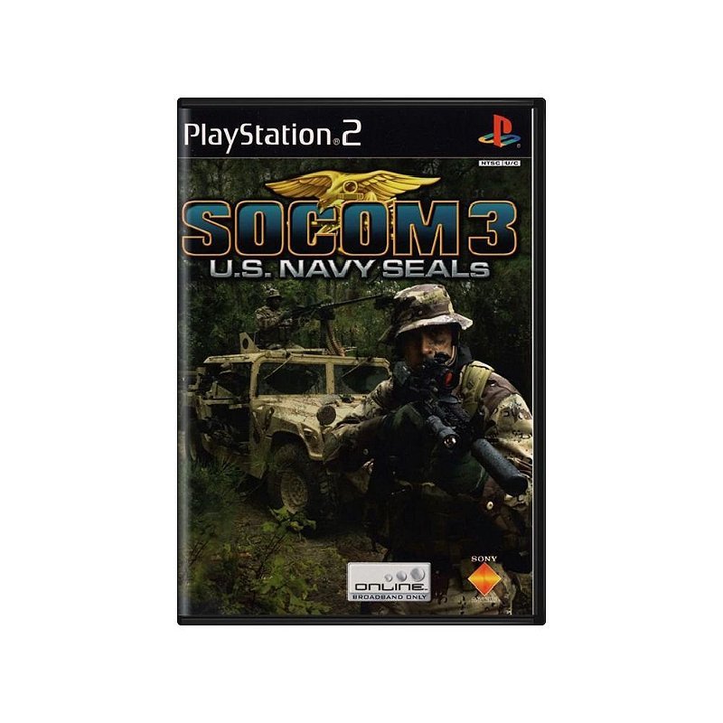 Jogo SOCOM 3  U.S. Navy Seals - PS2 - Usado - Original