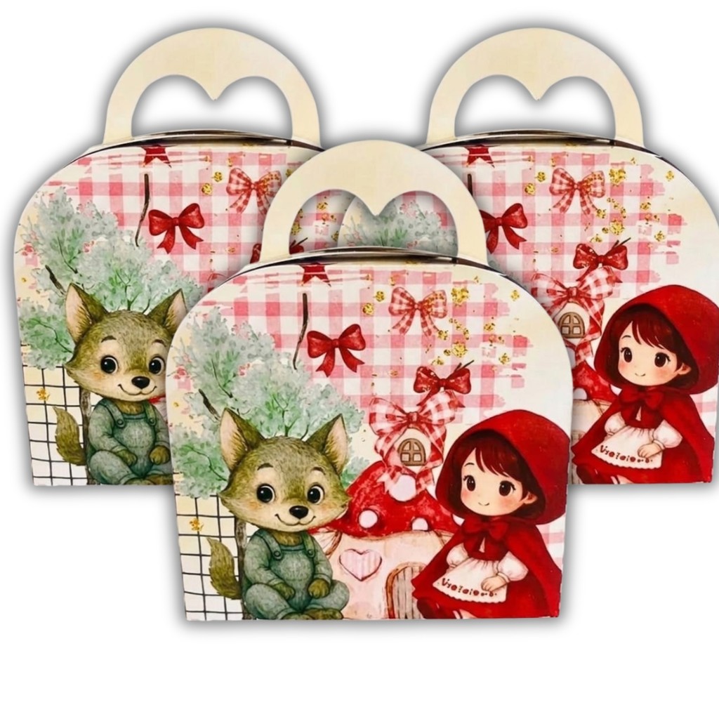 10 Maletinha personalizada tema Chapeuzinho Vermelho- kit festa - lembrancinha infantil