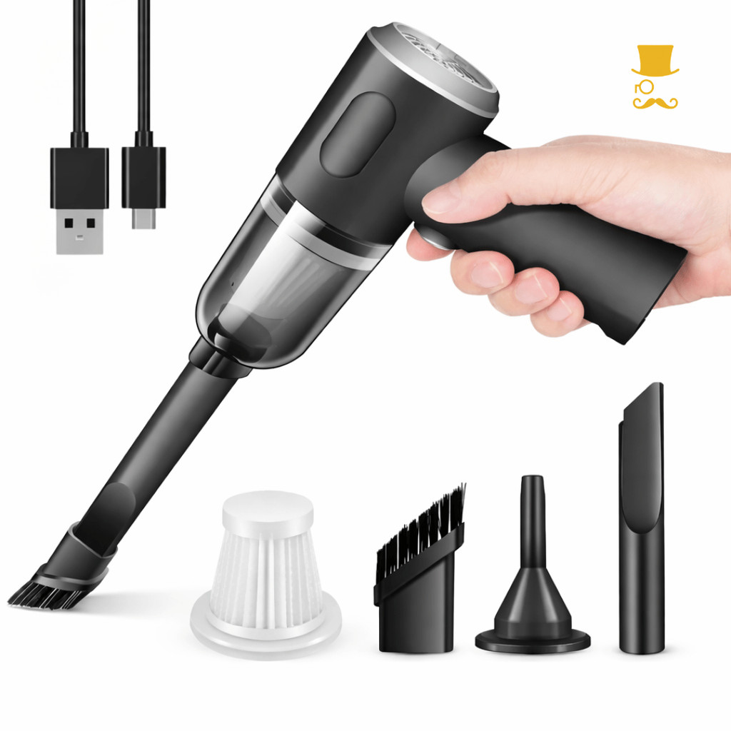 Mini Aspirador De Pó 3 em 1 Portátil Sem Fio Recarregável USB Limpeza de Sofá Teclado Carro e Casa