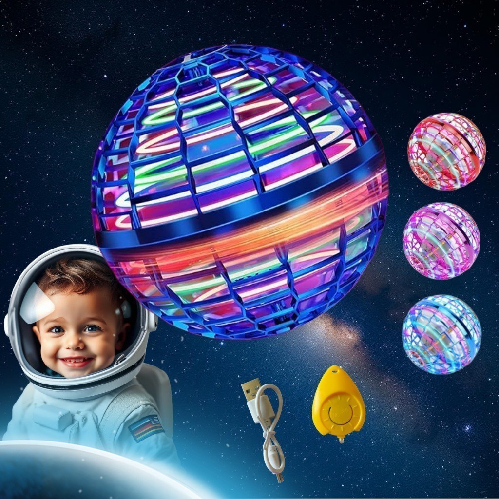 KIT 1/2/3 Spinner Bola Boomerang Mini Drone Com Luz Voador Brinquedo Interativo Infantil Diversão Garantida